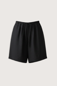 flat lay Gemma Washed Short Black Longer-length short
Cinched waist
Relaxed silhouette