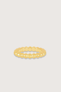 flat lay Gold Ball Stack Ring 14k gold