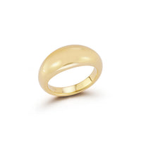 angled profile Gold Jumbo Dome Ring 14k gold