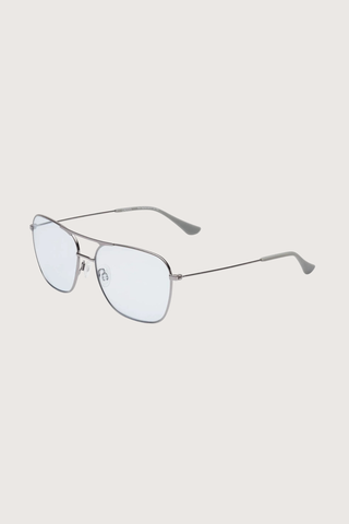 side profile HOOPER Reading Glasses Polished Gunmetal Blue +1.50 aviator style gunmetal silver frame blue tint lens