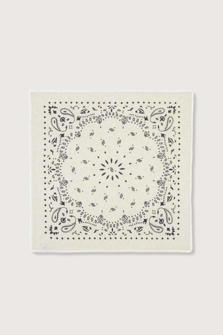 flat lay Hachiko Bandana Scarf Blanc cashmere