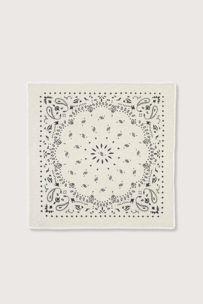 flat lay Hachiko Bandana Scarf Blanc cashmere