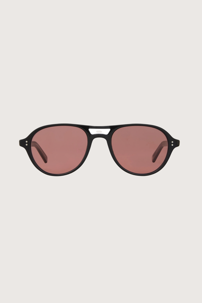 front profile Hancock Sunglasses auburn lens black frame Rounder shape of the aviator
Classic teardrop shape
dual-plated hinges and original core wire
100% UV protection
