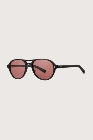 angled profile Hancock Sunglasses auburn lens black frame Rounder shape of the aviator
Classic teardrop shape
dual-plated hinges and original core wire
100% UV protection