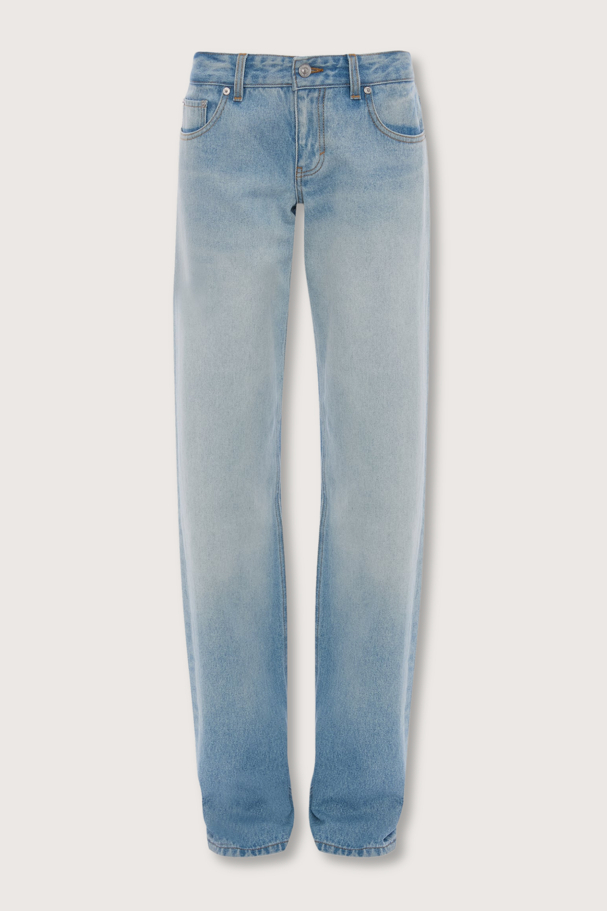flat lay Harper Mid Rise Zip Fly Jean Low rise
Heritage blue wash
Non-stretch
Mid-weight denim
Five pocket styling
Front zip fly
Branded leather patch and denim shank button