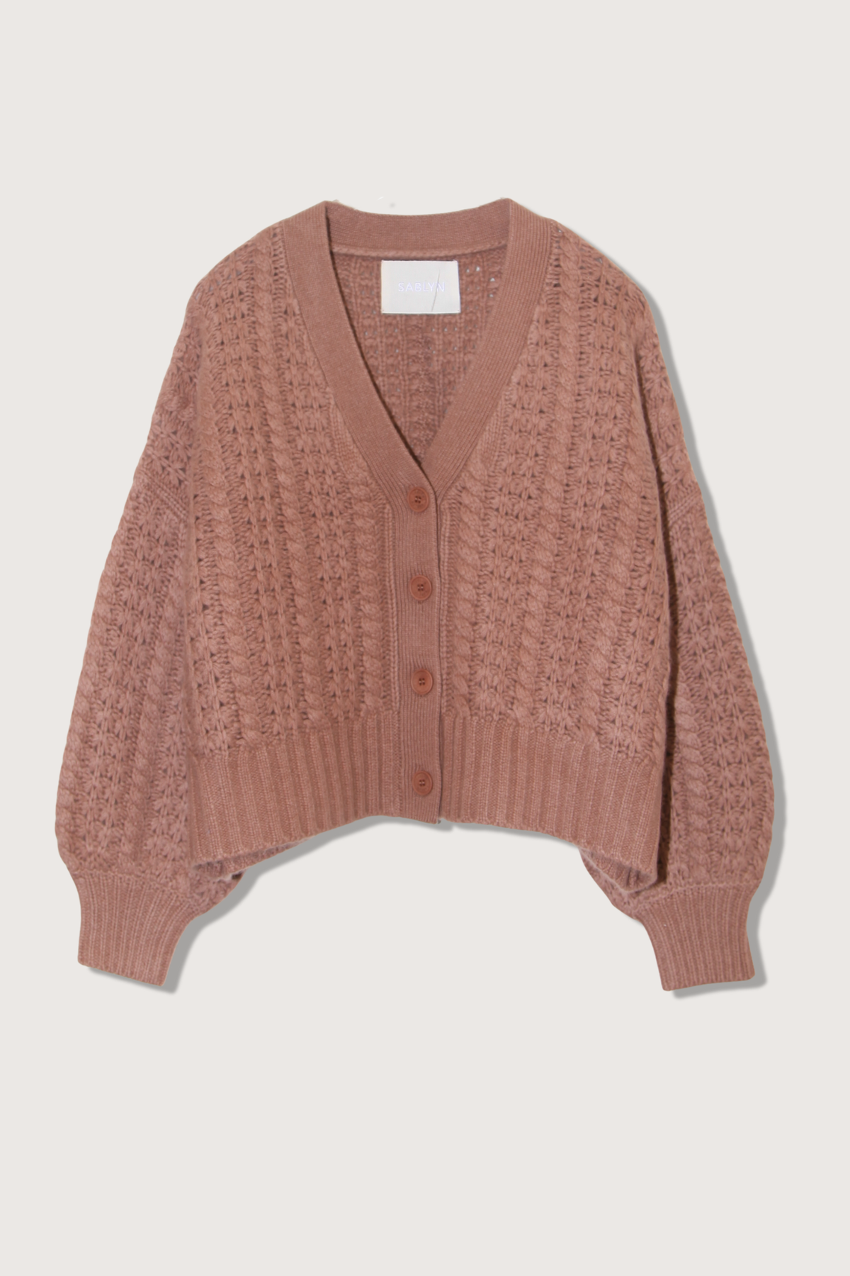 flat lay Hazel Slouchy Cardigan cable knit cardigan
Relaxed fit
100% Cashmere