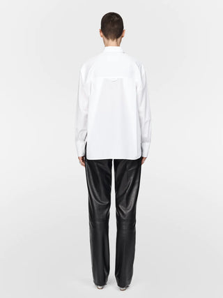 Covered Placket Shirt in White