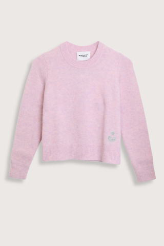 flat lay Isadora Alpaca Sweater Crewneck
Boxy, slightly cropped fit
Marant grey logo on the bottom