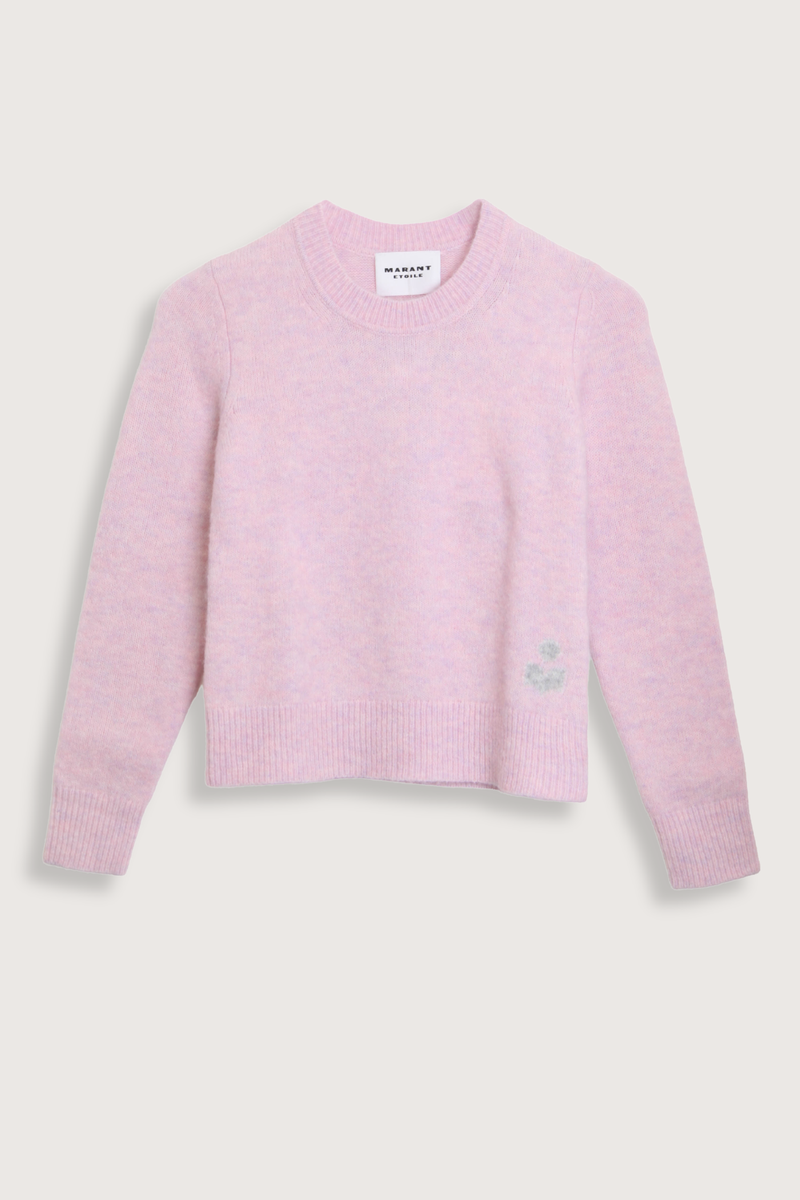 flat lay Isadora Alpaca Sweater Crewneck
Boxy, slightly cropped fit
Marant grey logo on the bottom