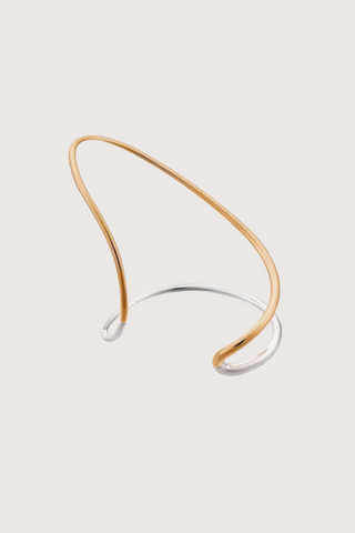 flat lay Ivy Left  Bracelet  Vermeil and Silver Yellow vermeil 18 karats and 925 Rhodium Plated Sterling Silver Jewelry that climbs and snakes, landing and curving around the body in unconventional ways