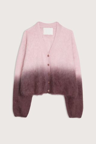 flat lay Jolie V-Neck Cropped Ombre Cardigan pink Cropped fit
V-Neck cardigan

Button-front closure
Brushed cashmere
Soft ombré finish
100% Cashmere