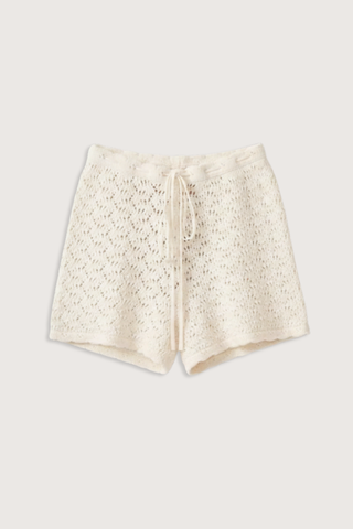 flat lay Kindra Croche Relaxed Short gardenia Relaxed crochet stitch shorts
Easy fit and soft texture