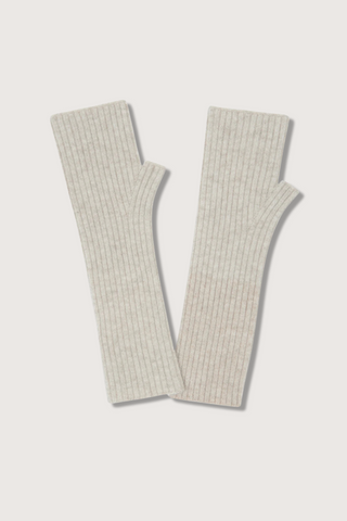 flat lay Knokke Mitten Avoine cashmere straight cut 2-threads flat ribs