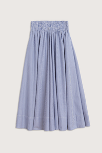 flat lay Kyria Poplin Striped Skirt Navy Stripe Full skirt
Elastic waistband
100% cotton