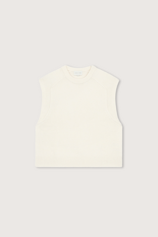 Mari Sleveless Boxy Top Ivory