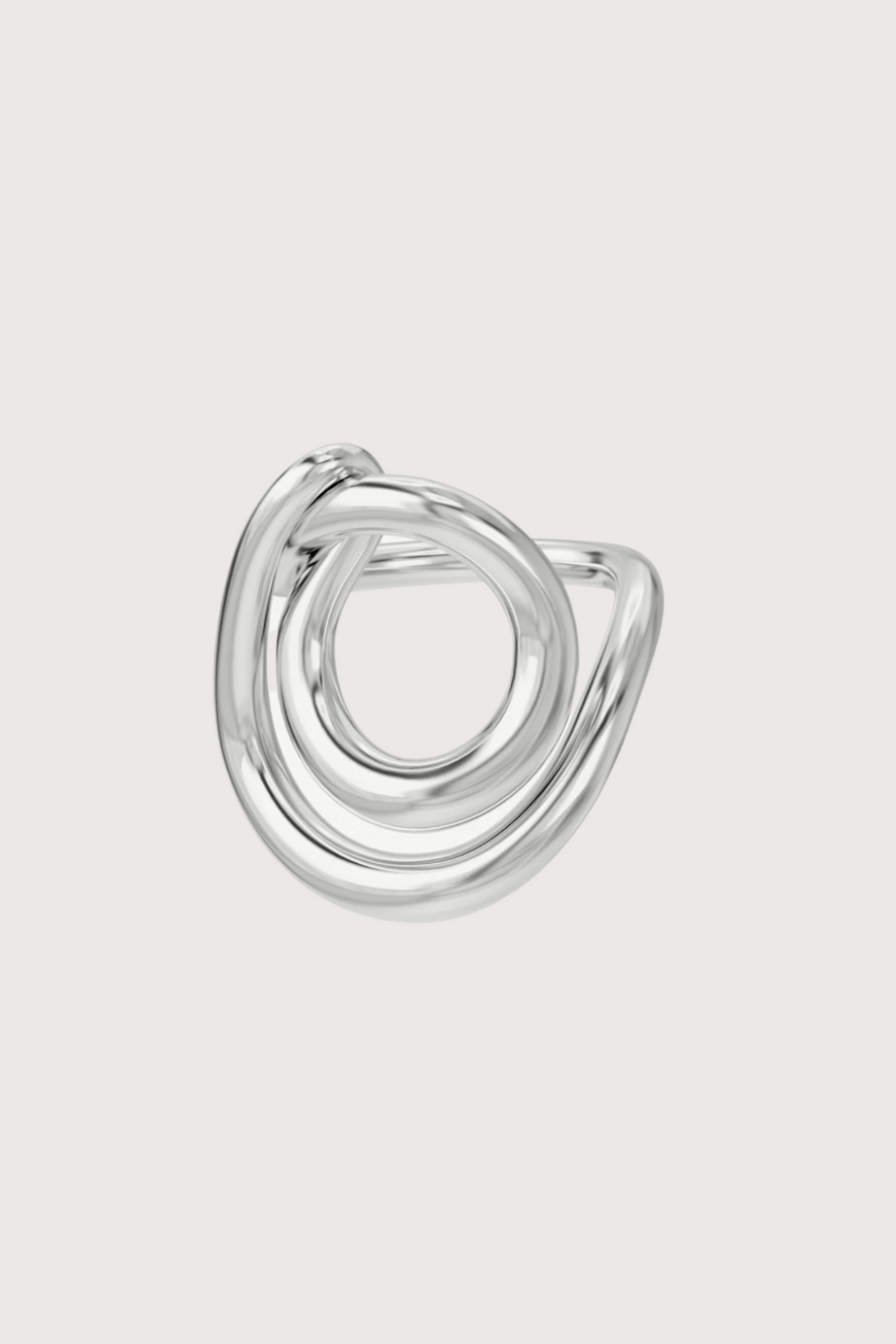 flat lay Lasso Ring Silver 925 Silver covered with 18 carat gold (Vermeil 5 microns)