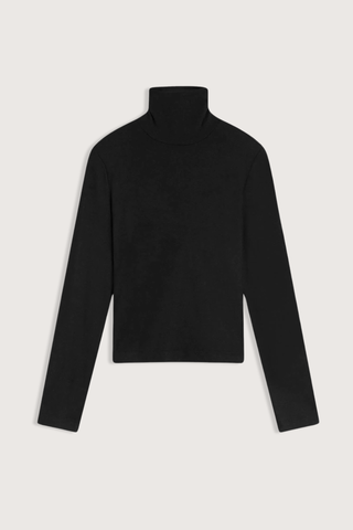 flat lay Lauren T-Neck Long Sleeve Top Black Buttery soft brushed sweater jersey
Long Sleeve
Turtleneck
Fitted silhouette
Flexibly styled turtleneck

47% Polyester, 47% Rayon, 6% Spandex
