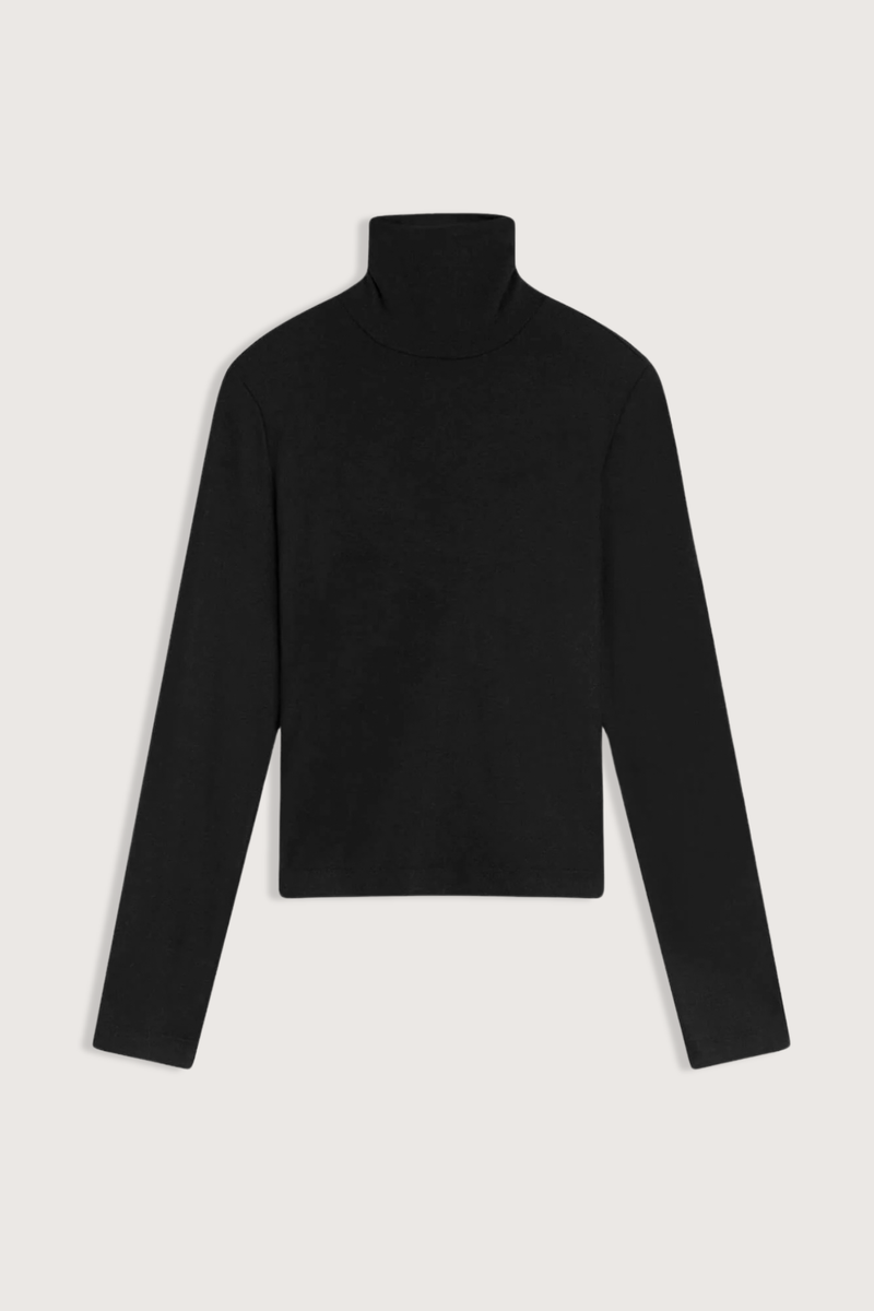 flat lay Lauren T-Neck Long Sleeve Top Black Buttery soft brushed sweater jersey
Long Sleeve
Turtleneck
Fitted silhouette
Flexibly styled turtleneck

47% Polyester, 47% Rayon, 6% Spandex