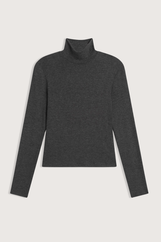 flat lay Lauren T-Neck Long Sleeve Top Charcoal Buttery soft brushed sweater jersey
Long Sleeve
Turtleneck
Fitted silhouette
Flexibly styled turtleneck

47% Polyester, 47% Rayon, 6% Spandex