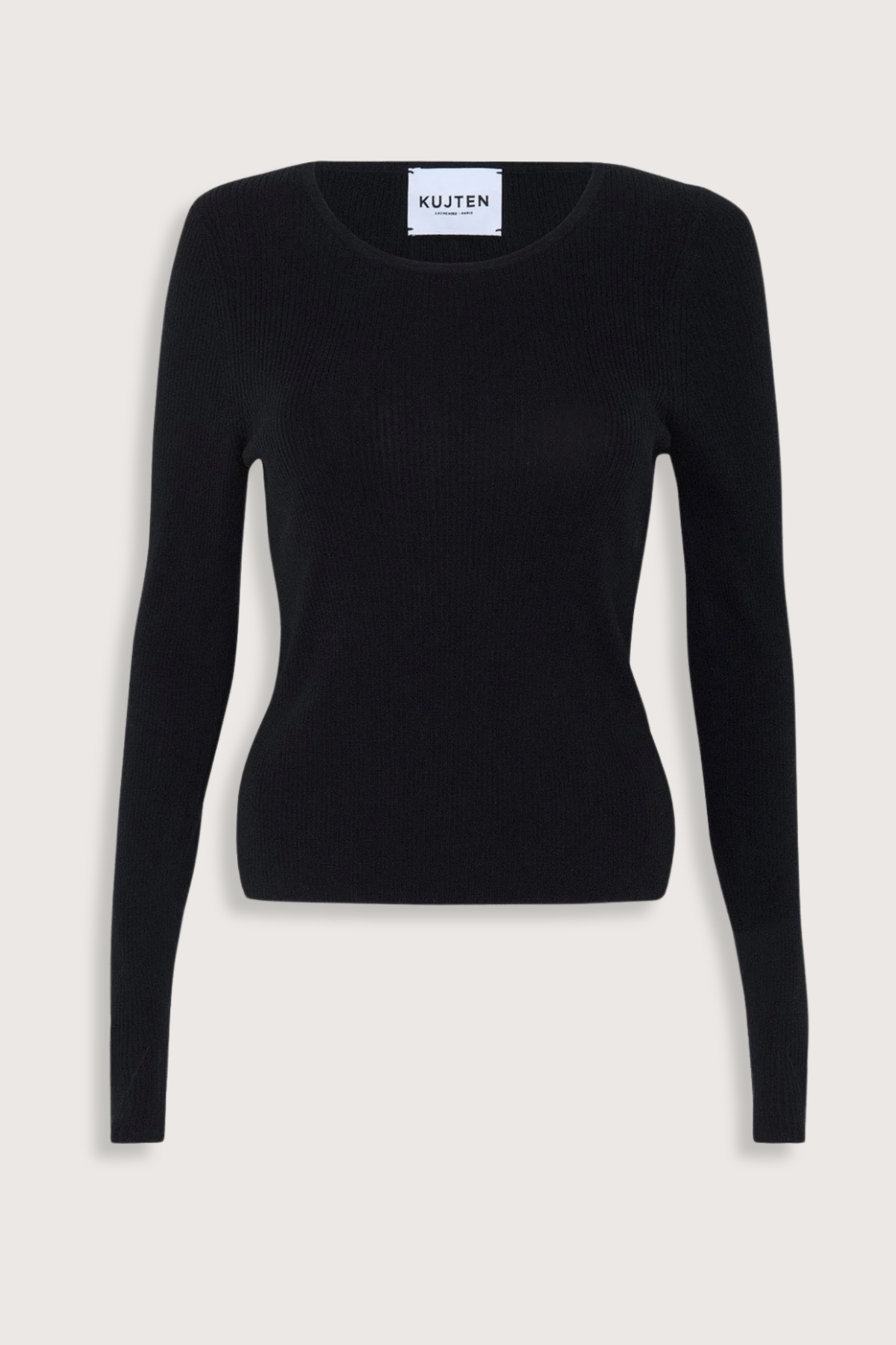 flat lay Maori Silk/Cashmere Long Sleeve Scoop Noir Round neck sweater
Sweater Maori black
Long Cut
1-thread 1x1 stitch