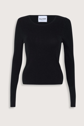 flat lay Maori Silk/Cashmere Long Sleeve Scoop Noir Round neck sweater
Sweater Maori black
Long Cut
1-thread 1x1 stitch