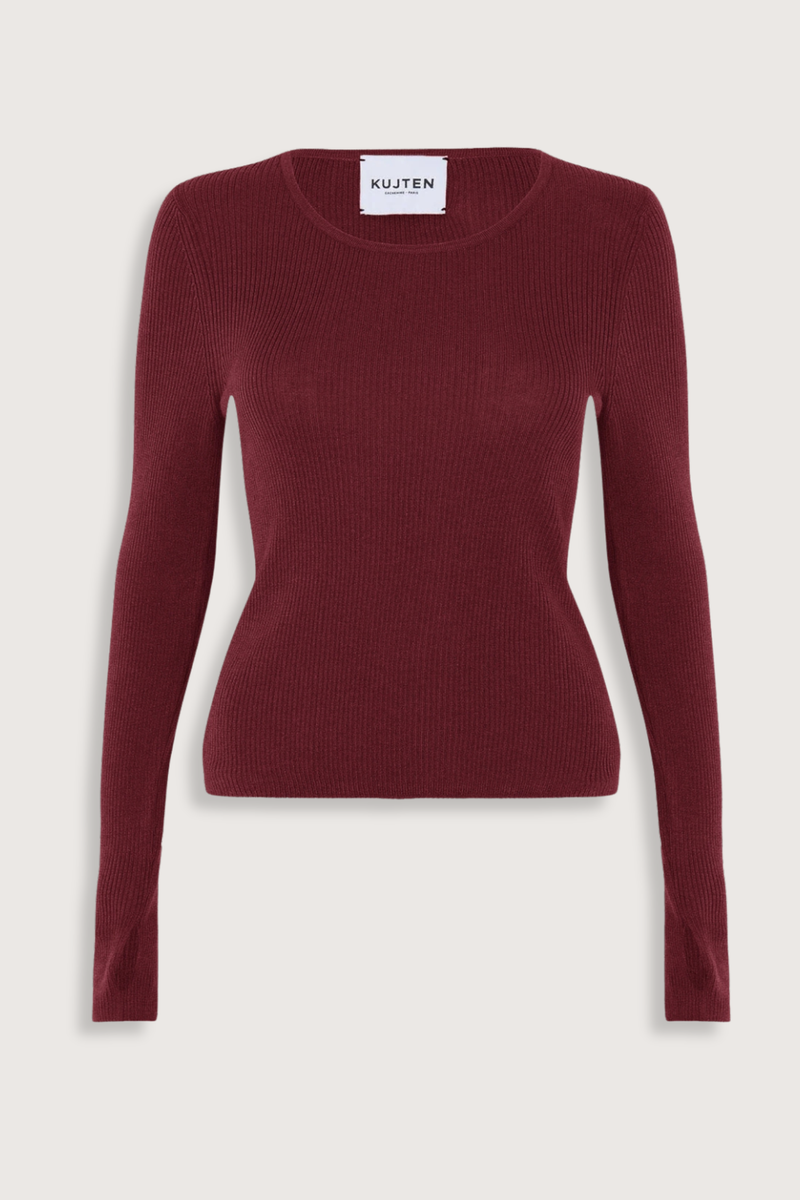 flat lay Maori Silk/Cashmere Long Sleeve Scoop Sierra Round neck sweater
Sweater Maori black
Long cut
1-thread 1x1 stitch