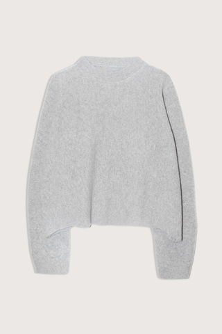 flat lay Maui Crew Superfine Wool Sweater mid grey Horizontally knit
Boxy fit
Crewneck
Long sleeve
100% Wool