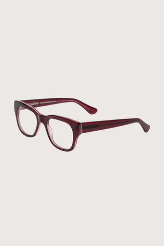 side profile Miklos Reading Glasses  Boxwine +0.00 burgundy frame clear lens