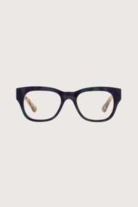 front profile Miklos Reading Glasses Contraband +1.50 tortoiseshell frame clear lens  