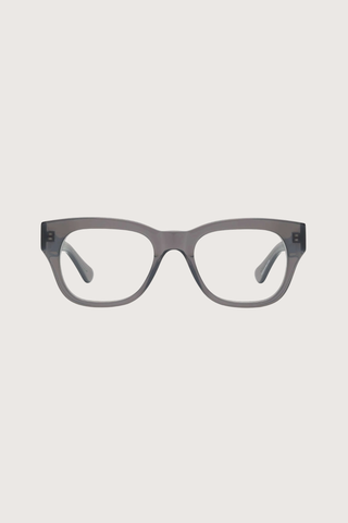 front profile Miklos Reading Glasses Donkey+1.50 grey frame clear lens