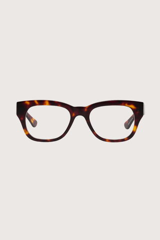 front profile Miklos Reading Glasses  Turtle +1.50 tortoiseshell frame clear lens