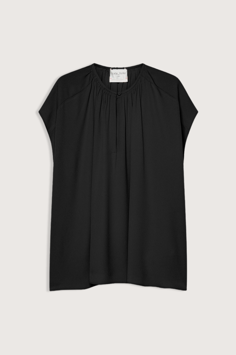 flat lay Mixed Silk Sleeveless Top Nero Marocaine Top style