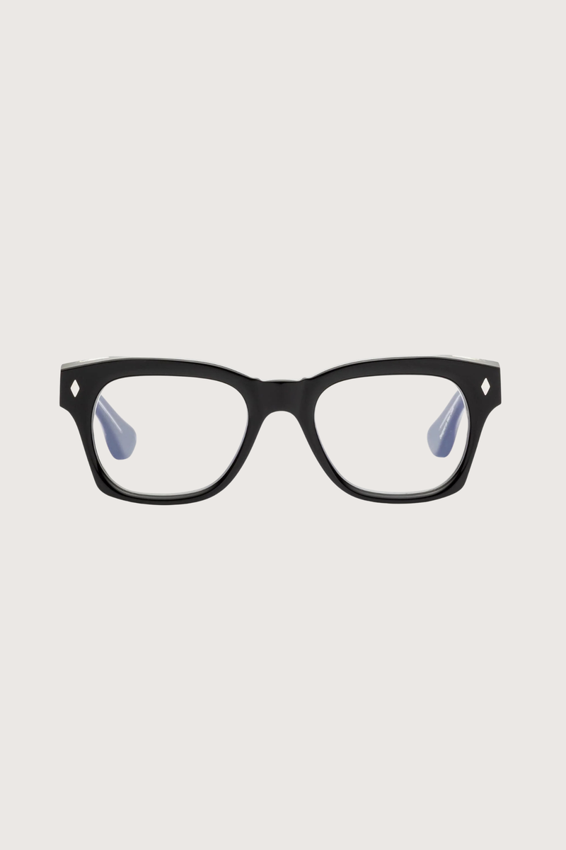 front profile Muzzy Reading Glasses Gloss Black +1.5 black frame clear lens Square frame
Premium hard coating protects lenses, increasing durability and minimizing scratches
High-performance water, dirt, and grease-repellent coating
Premium, bio-based acetate frame
5-barrel industrial hinges