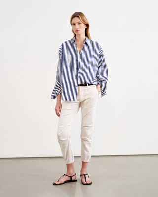 CROPPED MILITARY PANT EGGSHELL