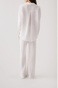 Naomi Bias Cut Pull On Pant white Elastic waist
100% Silk
