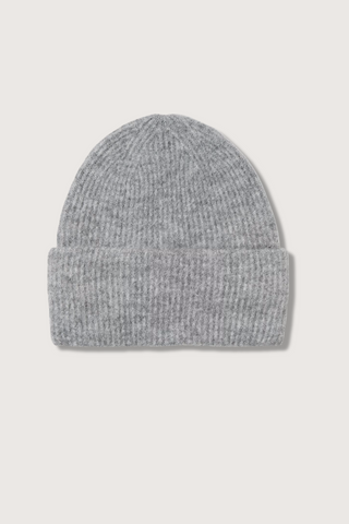 flat lay Nor Hat Grey Melange rib knit beanie regular fit