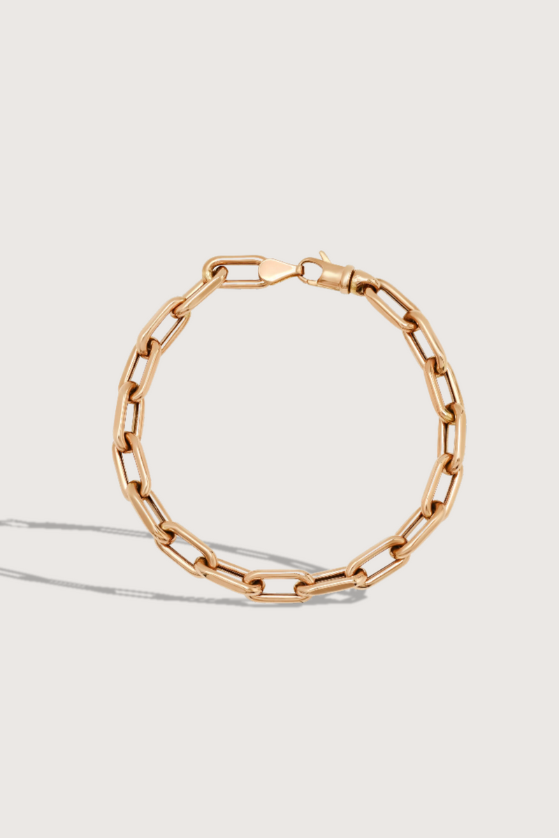 flat lay Open Link Bracelet 14k gold