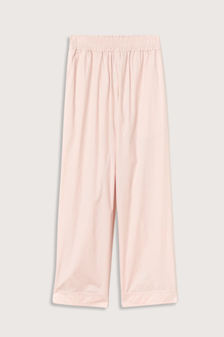flat lay Parachute Trouser With Side Detail baby pink cotton Light pink technical trousers
Smocked elastic waistband
Relaxed, tapered silhouette