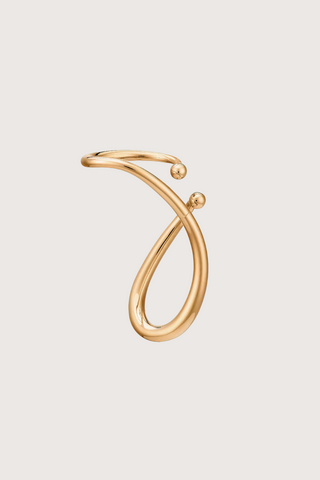 flat lay Petit Mirage Cuff Earring Vermeil 925 Silver covered with 18 carat gold (Vermeil 5 microns)