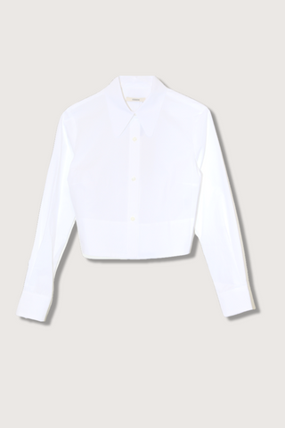 flat lay Poplin Cropped Long Sleeve Shirt white Long sleeve
Button-down
100% poplin cotton
Cropped fit
True to size