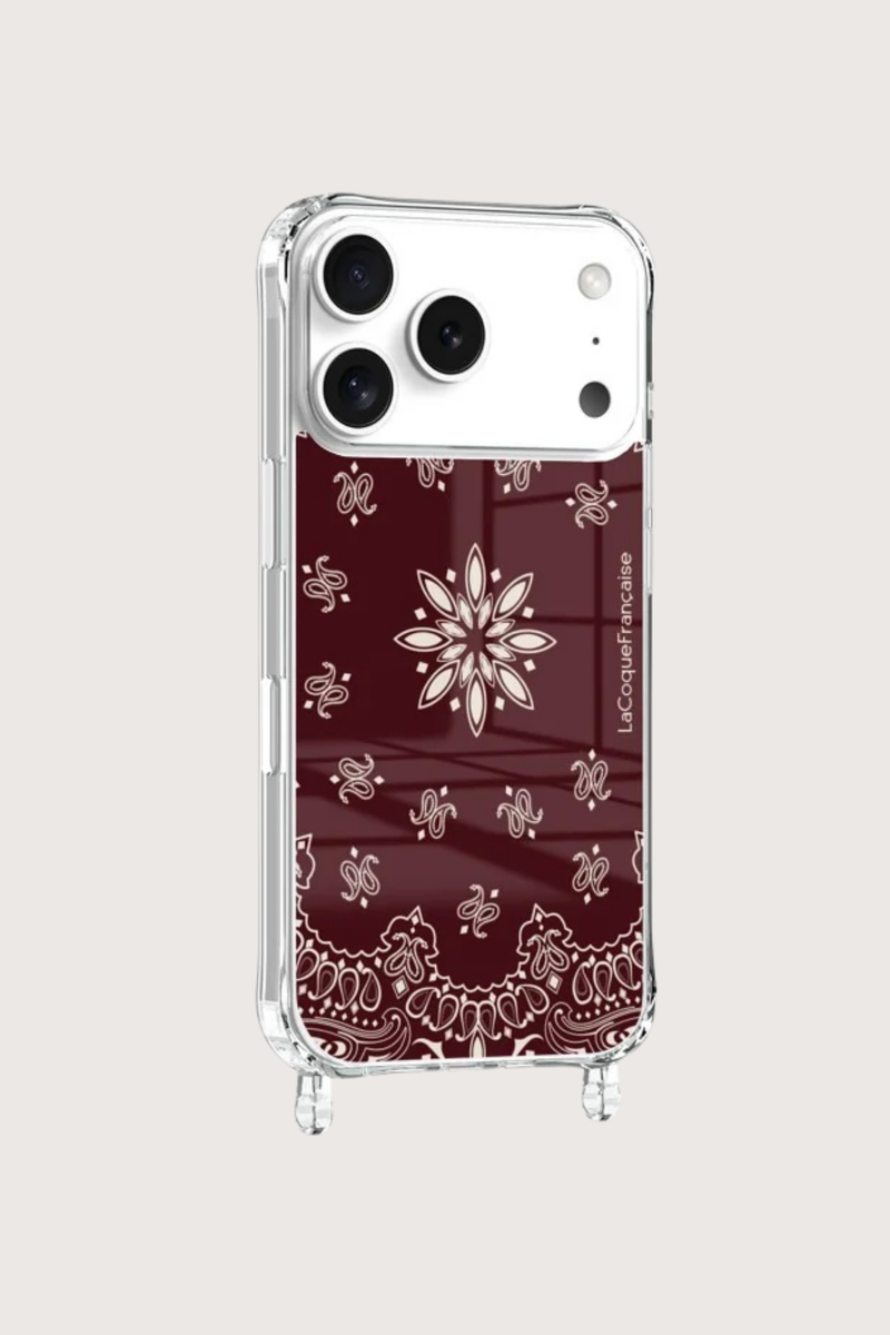 flat lay Printed Bandana Phone Case 17/18 Pro Max Bordeaux red Protect your phone from dirt, scratches and shocks
High-quality silicone
Ensures easy use of all your phone's buttons and ports
Non-slip surface
Bottom hooks to attach phone strap
Lightweight and slim