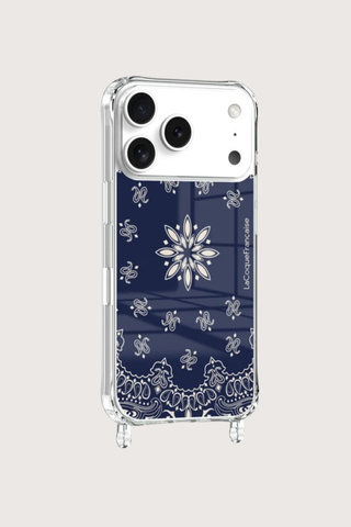 flat lay Printed Bandana Phone Case 17/18 Pro Max Marine blue Protect your phone from dirt, scratches and shocks
High-quality silicone
Ensures easy use of all your phone's buttons and ports
Non-slip surface
Bottom hooks to attach phone strap
Lightweight and slim