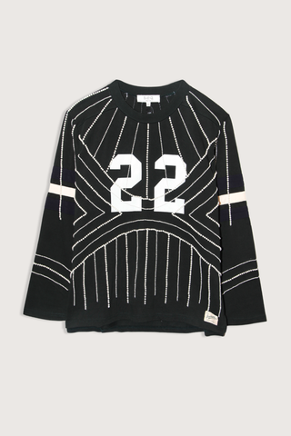 flat lay Quinn Long Sleeve T-Shirt green Long sleeve
Classic sports jerseys
Varsity-inspired numerals
Intricate pearl beading throughout
Each piece is hand beaded
so slight variations in bead placement
Slight variations in bead placement, spacing, and natural drape may occur
100% cotton

Relaxed fit