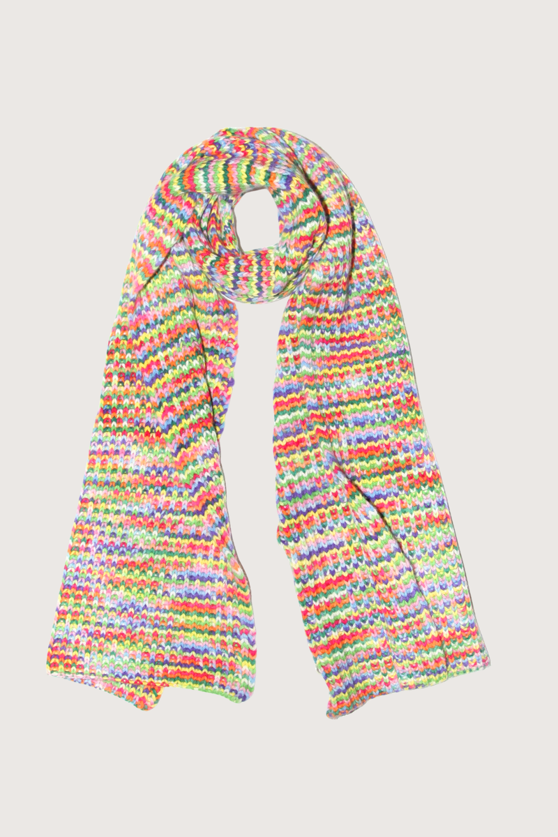 flat lay Roger Scarf Cashmere Scarf Rainbow