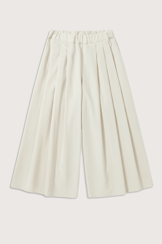 flat lay Rombo Pants Ivory Elasticated Waist
Slightly cropped length
Wide leg
Triple pleated
Side pockets
Relaxed Fit
Poplin Cotton