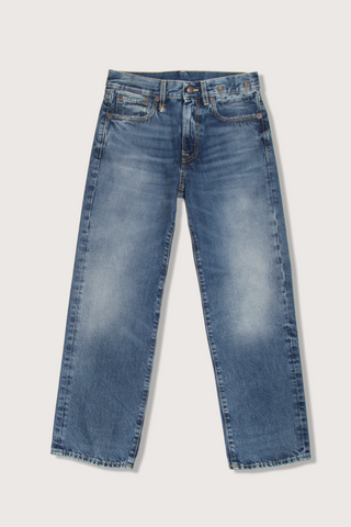 flat lay Romeo Jean Hutton Blue wash slim boyfriend fit