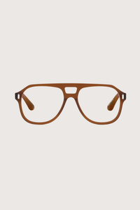 front profile Root Cause Analysis Reading Glasses  Gopher +0.00 aviator style gopher frame clear lens