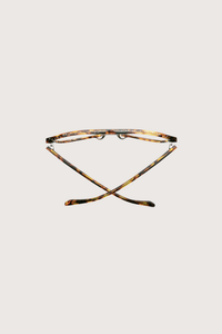 top profile Root Cause Analysis Sunglasses Polished Terrapin brown tortoiseshell frame green lens High-density expensive acetate frame
Aviator frame shape