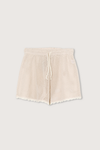 flat lay Sally Crochet Short with drawstring