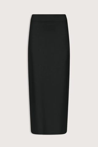 flat lay Samos Fitted Straight Maxi Skirt Virgin Wool/Elastane black Virgin wool grain de poudre
Maxi length pencil skirt
Side zipper fastening
Back vent
95% VIRGIN WOOL 5% ELASTANE